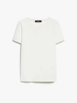 Stretch cotton basic T-shirt