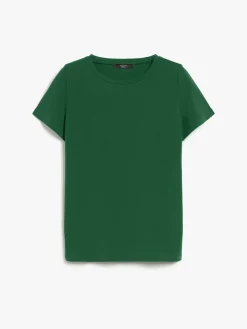 Stretch cotton basic T-shirt