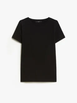 Stretch cotton basic T-shirt