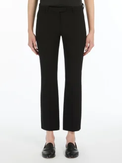 Stretch cotton blend trousers