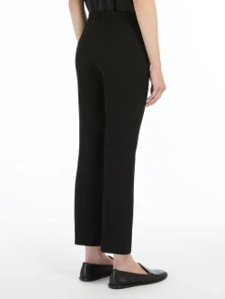 Stretch cotton blend trousers