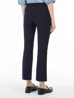 Stretch cotton blend trousers