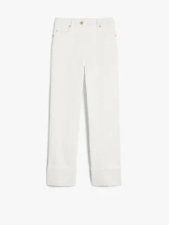 Stretch cotton bull denim jeans