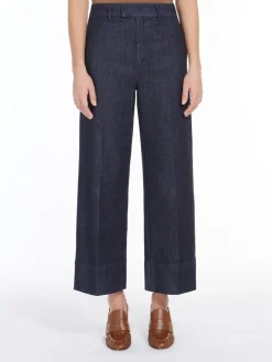 Stretch denim trousers