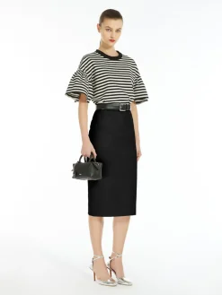 Stretch fabric sheath dress