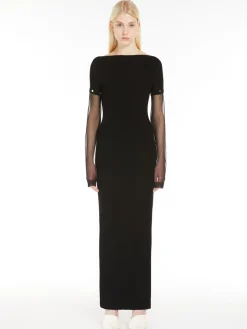 Stretch viscose long dress