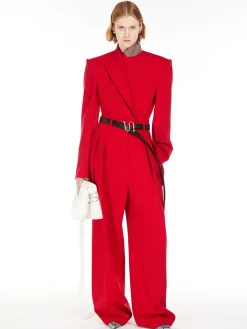Stretch wool boyfriend trousers