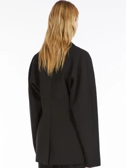 Stretch wool kimono blazer