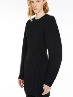 Stretch-cotton knit dress