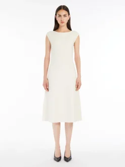 Stretch-viscose flared dress