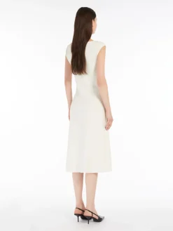 Stretch-viscose flared dress