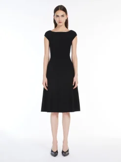 Stretch-viscose flared dress