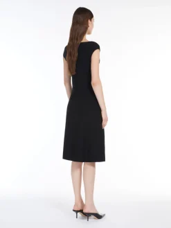 Stretch-viscose flared dress