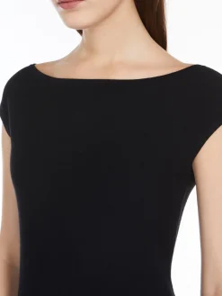 Stretch-viscose flared dress