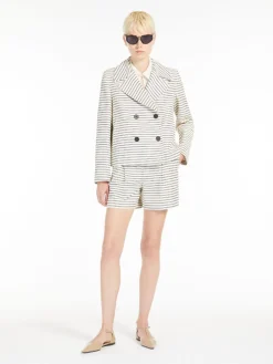 Striped cotton ottoman jacket