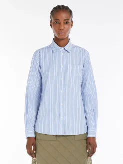 Striped cotton-poplin shirt