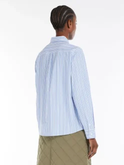 Striped cotton-poplin shirt