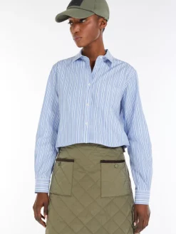 Striped cotton-poplin shirt