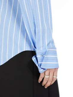 Striped poplin shirt