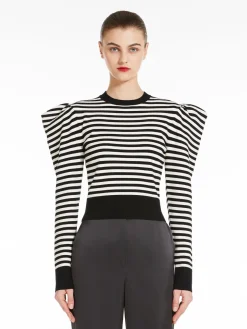Striped viscose jumper