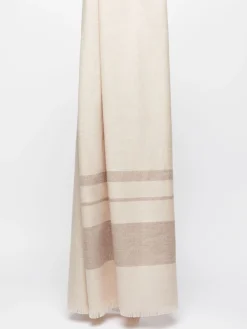 Striped wool scarf