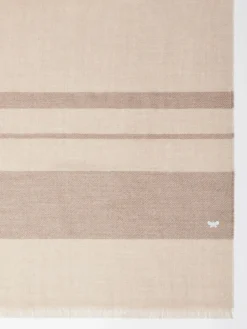 Striped wool scarf