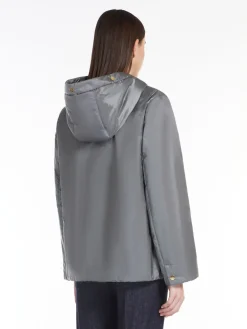 Technical canvas cropped sweatshirt