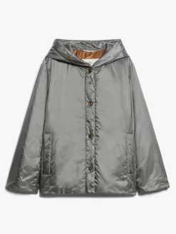 Technical canvas cropped sweatshirt