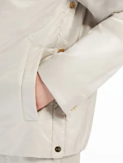 Technical canvas cropped sweatshirt