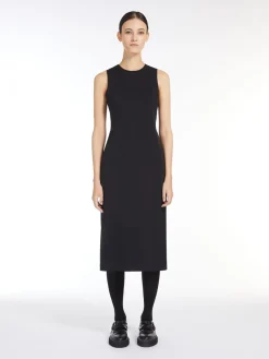 Technical jersey slim-fit dress