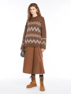 Technical twill wrap skirt