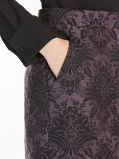 Technical wool jacquard miniskirt
