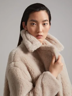 Teddy Bear Icon Coat in alpaca and wool