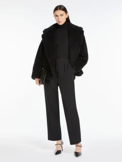 Teddy fabric biker jacket