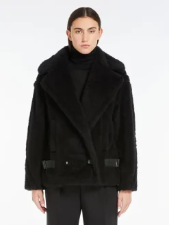 Teddy fabric biker jacket