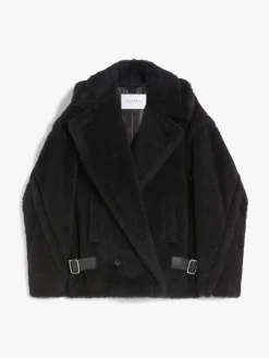 Teddy fabric biker jacket