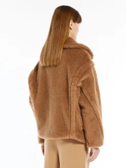 Teddy fabric biker jacket