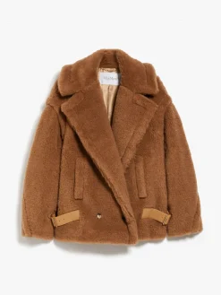 Teddy fabric biker jacket