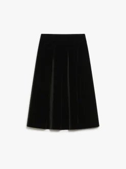 Velvet flared skirt