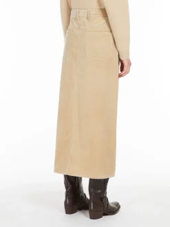 Velvet 5-pocket skirt
