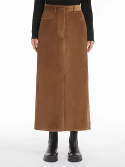 Velvet 5-pocket skirt