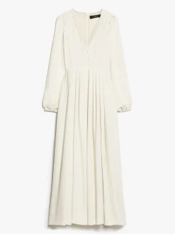 Viscose and wool canvas dress