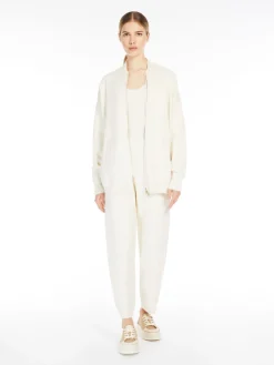 Viscose knit bomber jacket