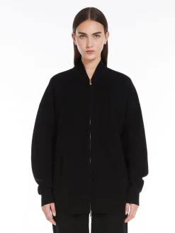 Viscose knit bomber jacket