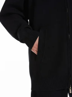 Viscose knit bomber jacket