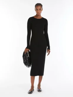 Viscose knit sheath dress