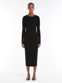 Viscose knit sheath dress