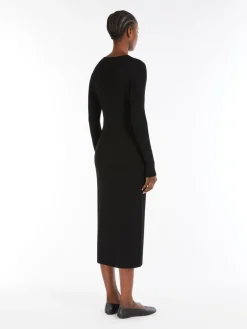 Viscose knit sheath dress