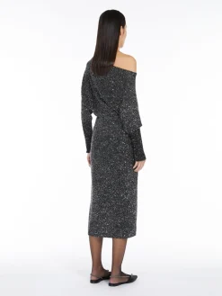 Viscose-yarn sequin dress