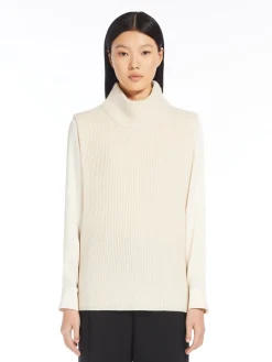 Waistcoat in cashmere-blend yarn